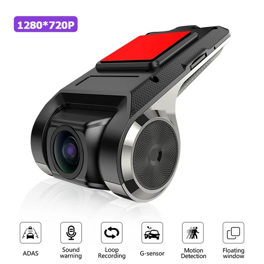 JMCQ Dash Cam ADAS – HD 720P/1080P Car DVR with USB & TF Card Support