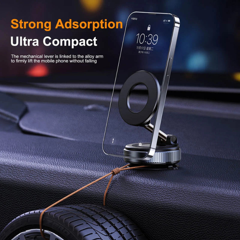 Car Phone Holder 2026 – Vacuum & Magnetic Mount for In-Car Navigation
