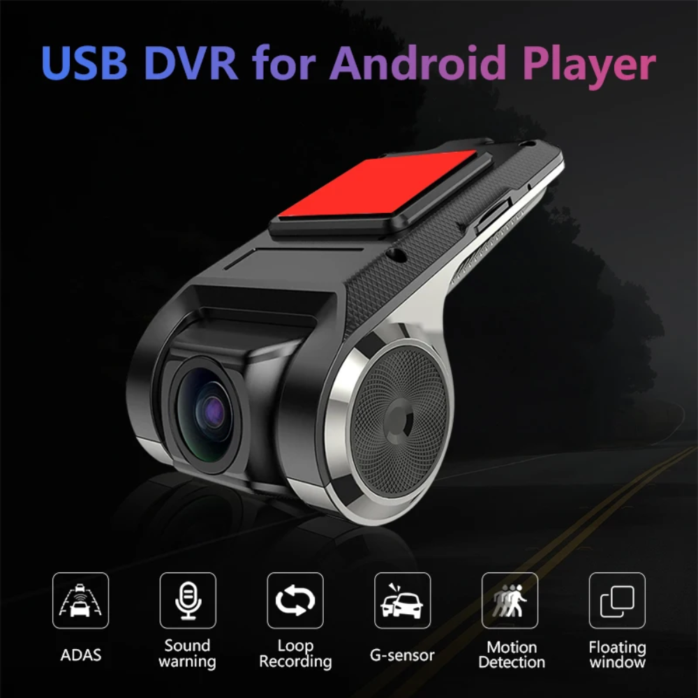 USB DVR for Android Player with features listed on a dark background