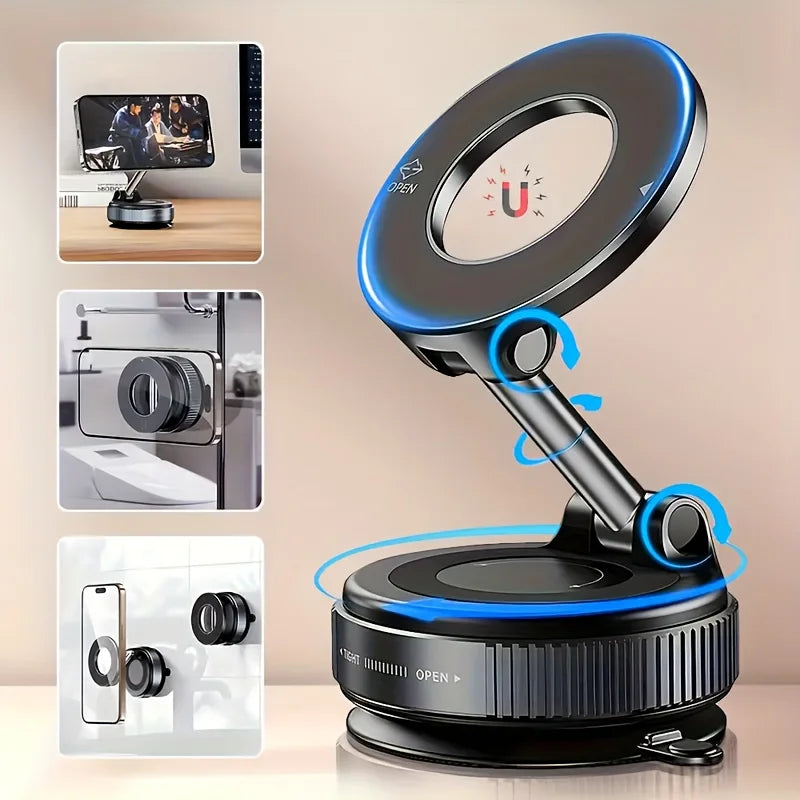 Car Phone Holder 2026 – Vacuum & Magnetic Mount for In-Car Navigation